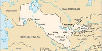 Karta gradova Uzbekistan