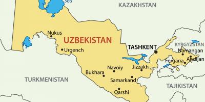 Glavni grad Uzbekistana na karti